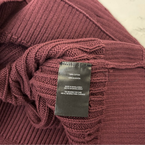 Express Men's Cable Knit Sweater Sz XXL 2XL Maroon Pullover MSRP $68 NWT - Picture 10 of 10